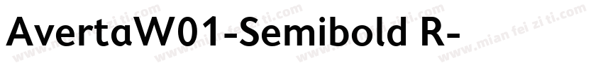 AvertaW01-Semibold R字体转换